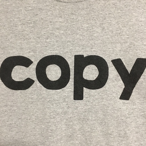 SPELLOUT COPY GILDAN SLATE GRAY SHORT SLEEVE TEE SHIRT SZ MED EUC - Picture 2 of 5